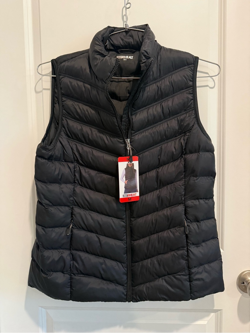 32 Degrees Women's Black Quilted Packable Puffer Vest